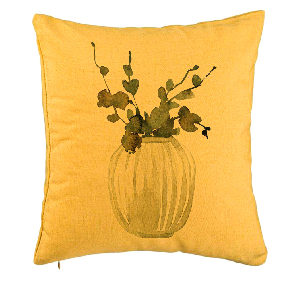 Perna Decorativa cu tematica de Craciun, 11, 40x40 cm, Galben, Husa Detasabila, Burduf 5 Perna Decorativa cu tematica de Craciun