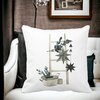 Perna Decorativa cu tematica de Craciun, 12, 40x40 cm, Alba, Mata, Husa Detasabila, Burduf 17 12