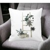 Perna Decorativa cu tematica de Craciun, 12, 40x40 cm, Alba, Mata, Husa Detasabila, Burduf 20 Mata
