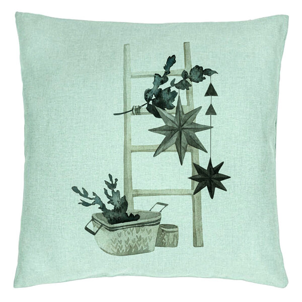 Perna Decorativa cu tematica de Craciun, 12, 40x40 cm, Verde Menta, Husa Detasabila, Burduf 15 Perna Decorativa cu tematica de Craciun