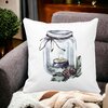 Perna Decorativa cu tematica de Craciun, 13, 40x40 cm, Alba, Mata, Husa Detasabila, Burduf 18 40x40 cm