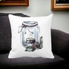 Perna Decorativa cu tematica de Craciun, 13, 40x40 cm, Alba, Mata, Husa Detasabila, Burduf 19 Alba
