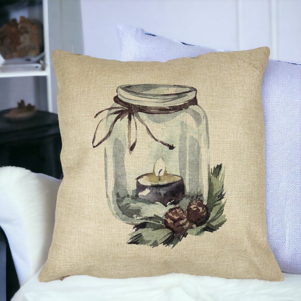 Perna Decorativa cu tematica de Craciun, 13, 40x40 cm, Husa Detasabila, Burduf 14 Husa Detasabila