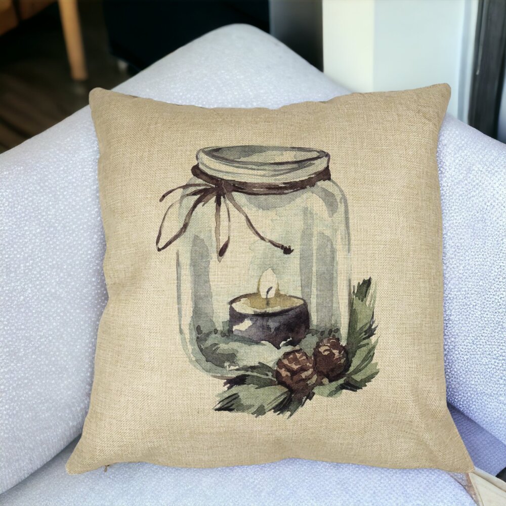 Perna Decorativa cu tematica de Craciun, 13, 40x40 cm, Husa Detasabila, Burduf 15 Burduf
