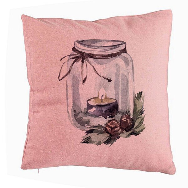 Perna Decorativa cu tematica de Craciun, 13, 40x40 cm, Roz, Husa Detasabila, Burduf 5 Perna Decorativa cu tematica de Craciun