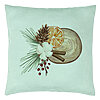 Perna Decorativa cu tematica de Craciun, 14, 40x40 cm, Verde Menta, Husa Detasabila, Burduf 22 Perna Decorativa cu tematica de Craciun