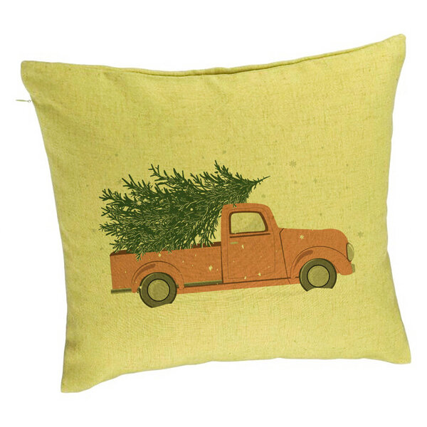 Perna Decorativa cu tematica de Craciun, 15, 40x40 cm, Verde, Husa Detasabila, Burduf 5 Perna Decorativa cu tematica de Craciun
