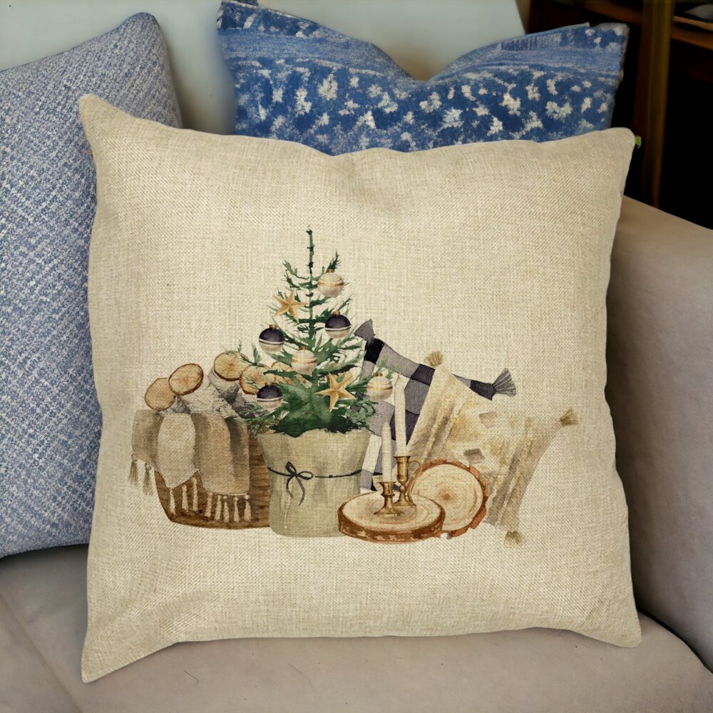 Perna Decorativa cu tematica de Craciun, 17, 40x40 cm, Husa Detasabila, Burduf 16 Perna Decorativa cu tematica de Craciun 17 40x40 cm Husa Detasabila Burduf bsc0424 5