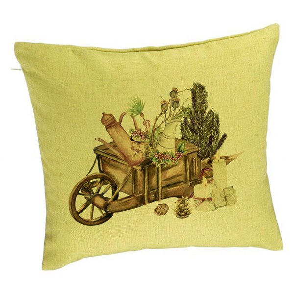 Perna Decorativa cu tematica de Craciun, 18, 40x40 cm, Verde, Husa Detasabila, Burduf 5 Perna Decorativa cu tematica de Craciun