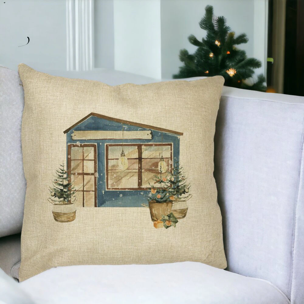 Perna Decorativa cu tematica de Craciun, 2, 40x40 cm, Husa Detasabila, Burduf 16 Perna Decorativa cu tematica de Craciun 2 40x40 cm Husa Detasabila Burduf bsc0392 5