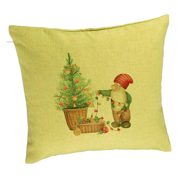 Perna Decorativa cu tematica de Craciun, 22, 40x40 cm, Verde, Husa Detasabila, Burduf 5 Perna Decorativa cu tematica de Craciun