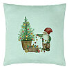 Perna Decorativa cu tematica de Craciun, 22, 40x40 cm, Verde Menta, Husa Detasabila, Burduf 7 Perna Decorativa cu tematica de Craciun