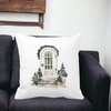 Perna Decorativa cu tematica de Craciun, 3, 40x40 cm, Alba, Mata, Husa Detasabila, Burduf 24 Husa Detasabila