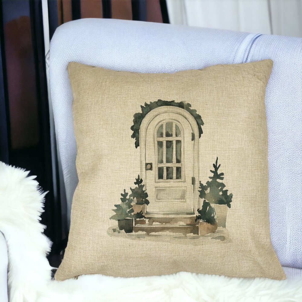Perna Decorativa cu tematica de Craciun, 3, 40x40 cm, Husa Detasabila, Burduf 14 Husa Detasabila