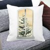 Perna Decorativa cu tematica de Craciun, 5, 40x40 cm, Alba, Mata, Husa Detasabila, Burduf 17 5