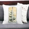 Perna Decorativa cu tematica de Craciun, 5, 40x40 cm, Alba, Mata, Husa Detasabila, Burduf 20 Mata