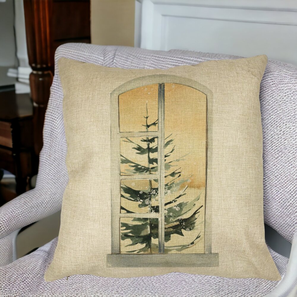 Perna Decorativa cu tematica de Craciun, 5, 40x40 cm, Husa Detasabila, Burduf 14 Husa Detasabila