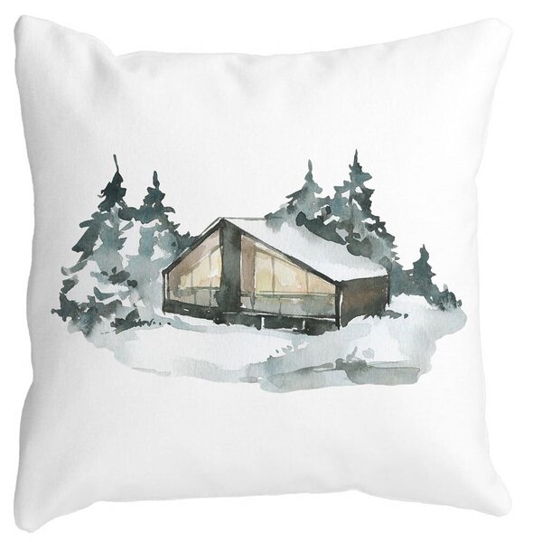 Perna Decorativa cu tematica de Craciun, 6, 40x40 cm, Alba, Mata, Husa Detasabila, Burduf 13 Perna Decorativa cu tematica de Craciun