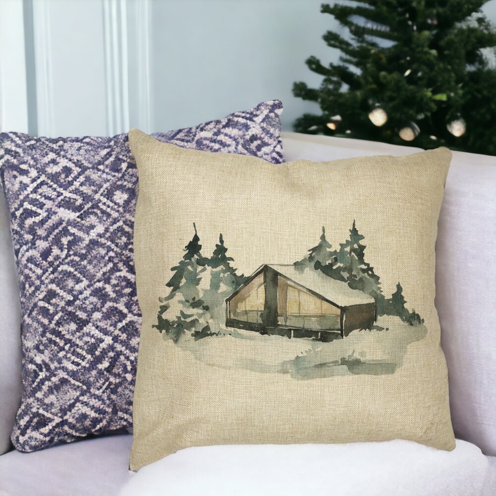 Perna Decorativa cu tematica de Craciun, 6, 40x40 cm, Husa Detasabila, Burduf 15 Burduf