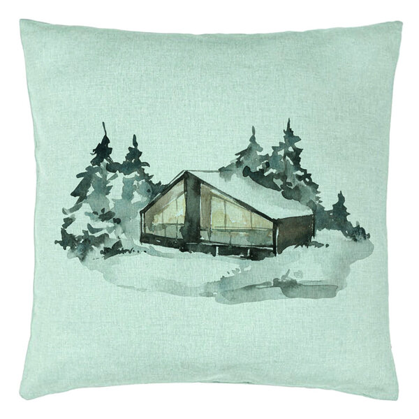 Perna Decorativa cu tematica de Craciun, 6, 40x40 cm, Verde Menta, Husa Detasabila, Burduf 15 Perna Decorativa cu tematica de Craciun