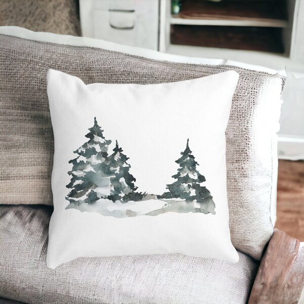 Perna Decorativa cu tematica de Craciun, 7, 40x40 cm, Alba, Mata, Husa Detasabila, Burduf 12 7
