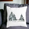 Perna Decorativa cu tematica de Craciun, 7, 40x40 cm, Alba, Mata, Husa Detasabila, Burduf 19 Alba