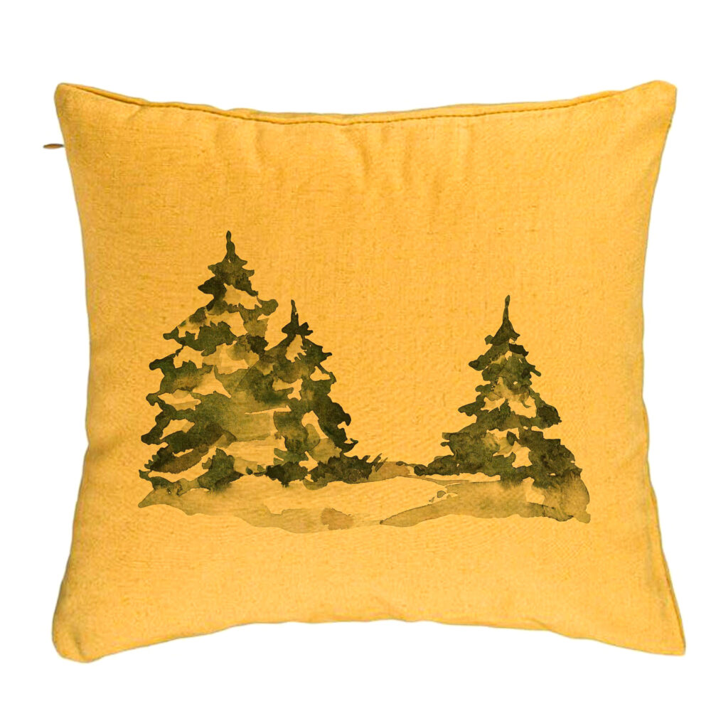 Perna Decorativa cu tematica de Craciun, 7, 40x40 cm, Galben, Husa Detasabila, Burduf 5 Perna Decorativa cu tematica de Craciun