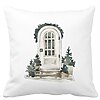 Perna Decorativa cu tematica de Craciun, 8, 40x40 cm, Alba, Mata, Husa Detasabila, Burduf 16 Perna Decorativa cu tematica de Craciun