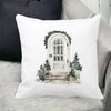 Perna Decorativa cu tematica de Craciun, 8, 40x40 cm, Alba, Mata, Husa Detasabila, Burduf 18 40x40 cm