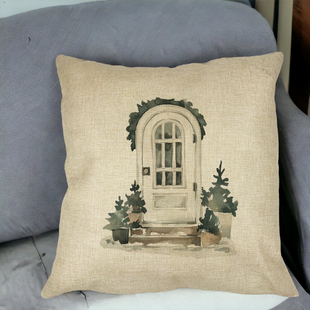 Perna Decorativa cu tematica de Craciun, 8, 40x40 cm, Husa Detasabila, Burduf 14 Husa Detasabila