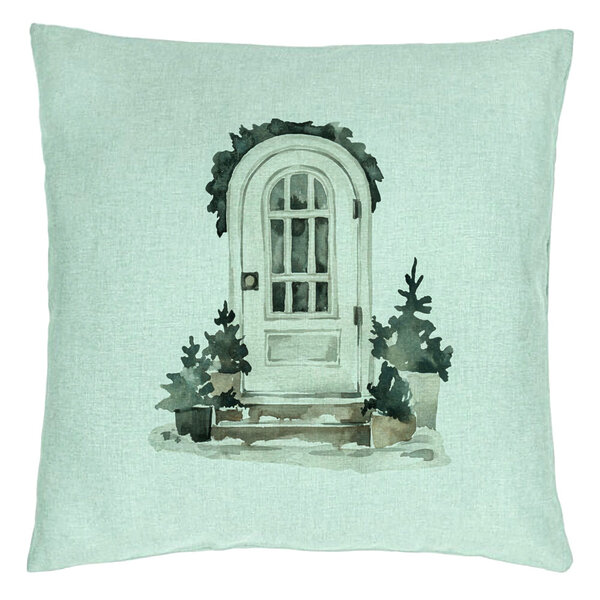 Perna Decorativa cu tematica de Craciun, 8, 40x40 cm, Verde Menta, Husa Detasabila, Burduf 15 Perna Decorativa cu tematica de Craciun