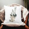 Perna Decorativa cu tematica de Craciun, 9, 40x40 cm, Alba, Mata, Husa Detasabila, Burduf 18 40x40 cm