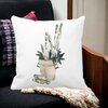 Perna Decorativa cu tematica de Craciun, 9, 40x40 cm, Alba, Mata, Husa Detasabila, Burduf 19 Alba