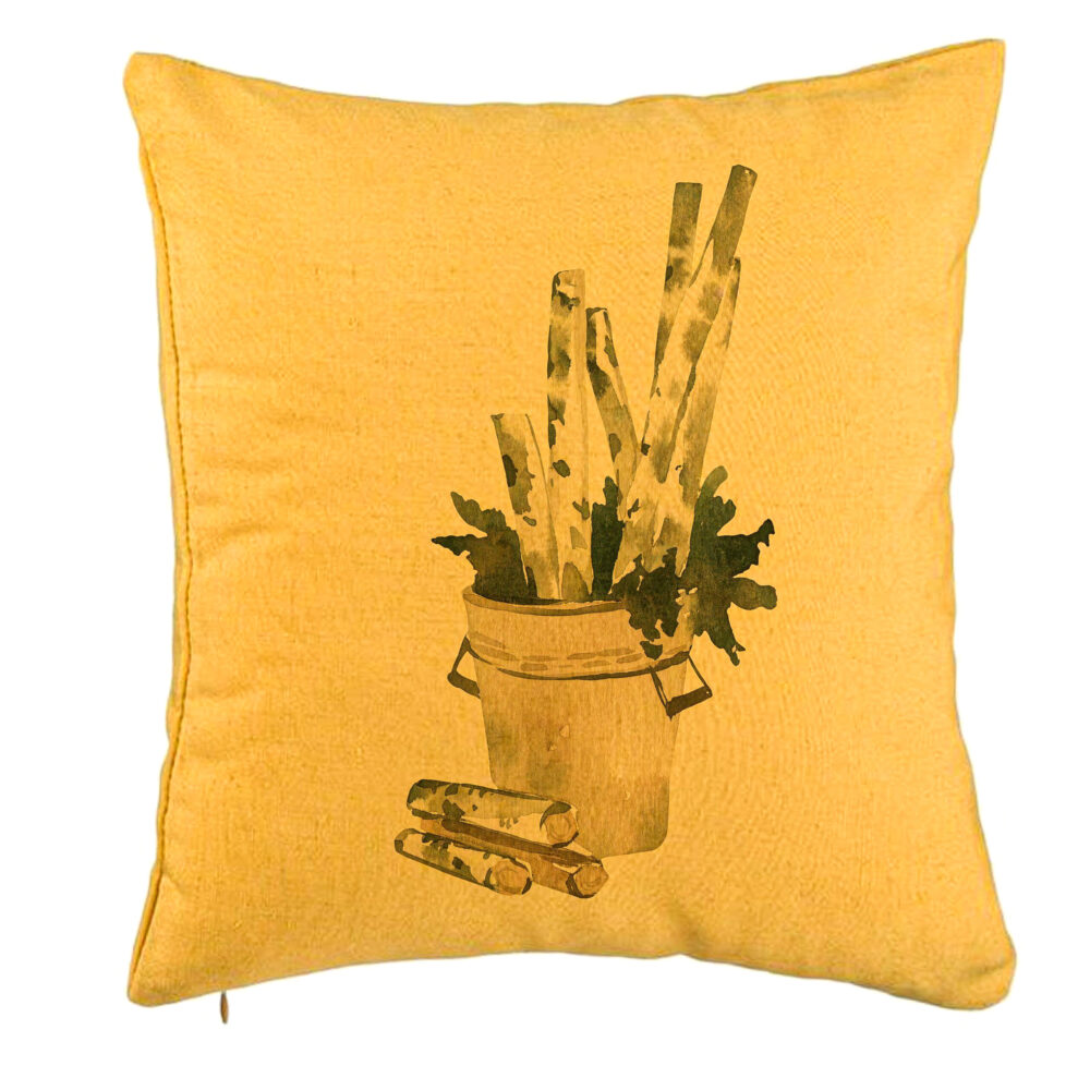 Perna Decorativa cu tematica de Craciun, 9, 40x40 cm, Galben, Husa Detasabila, Burduf 5 Perna Decorativa cu tematica de Craciun
