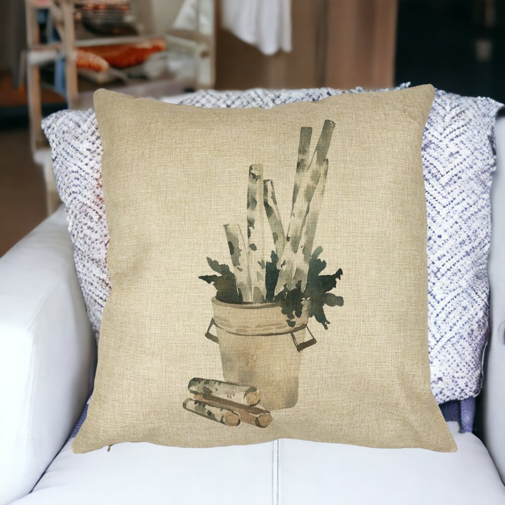 Perna Decorativa cu tematica de Craciun, 9, 40x40 cm, Husa Detasabila, Burduf 15 Burduf
