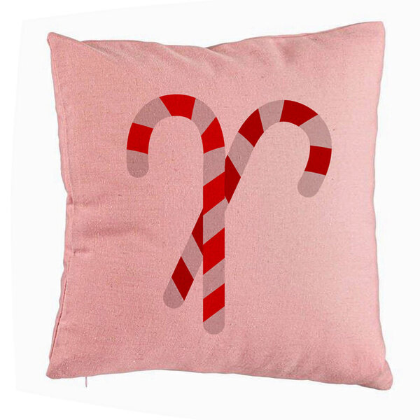 Perna Decorativa cu tematica de Craciun, Acadele, 40x40 cm, Roz, Husa Detasabila, Burduf 5 Perna Decorativa cu tematica de Craciun