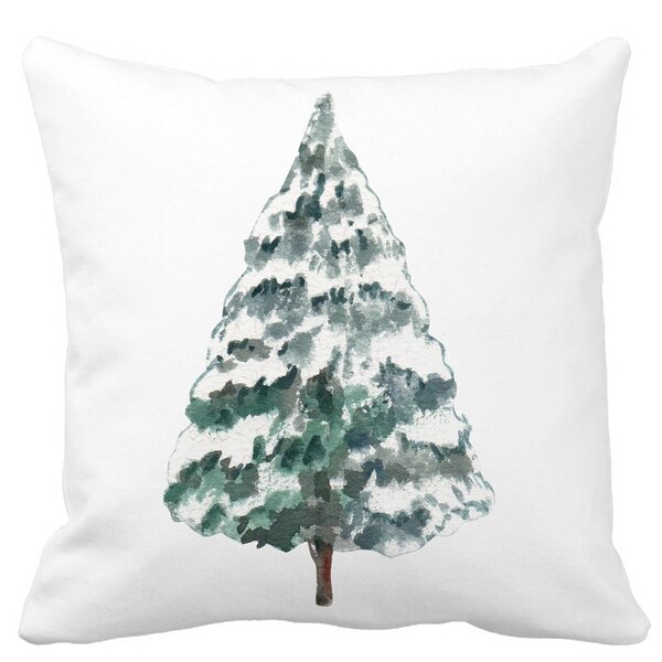 Perna Decorativa cu tematica de Craciun, Brad 2, 40x40 cm, Alba, Mata, Husa Detasabila, Burduf 11 Perna Decorativa cu tematica de Craciun