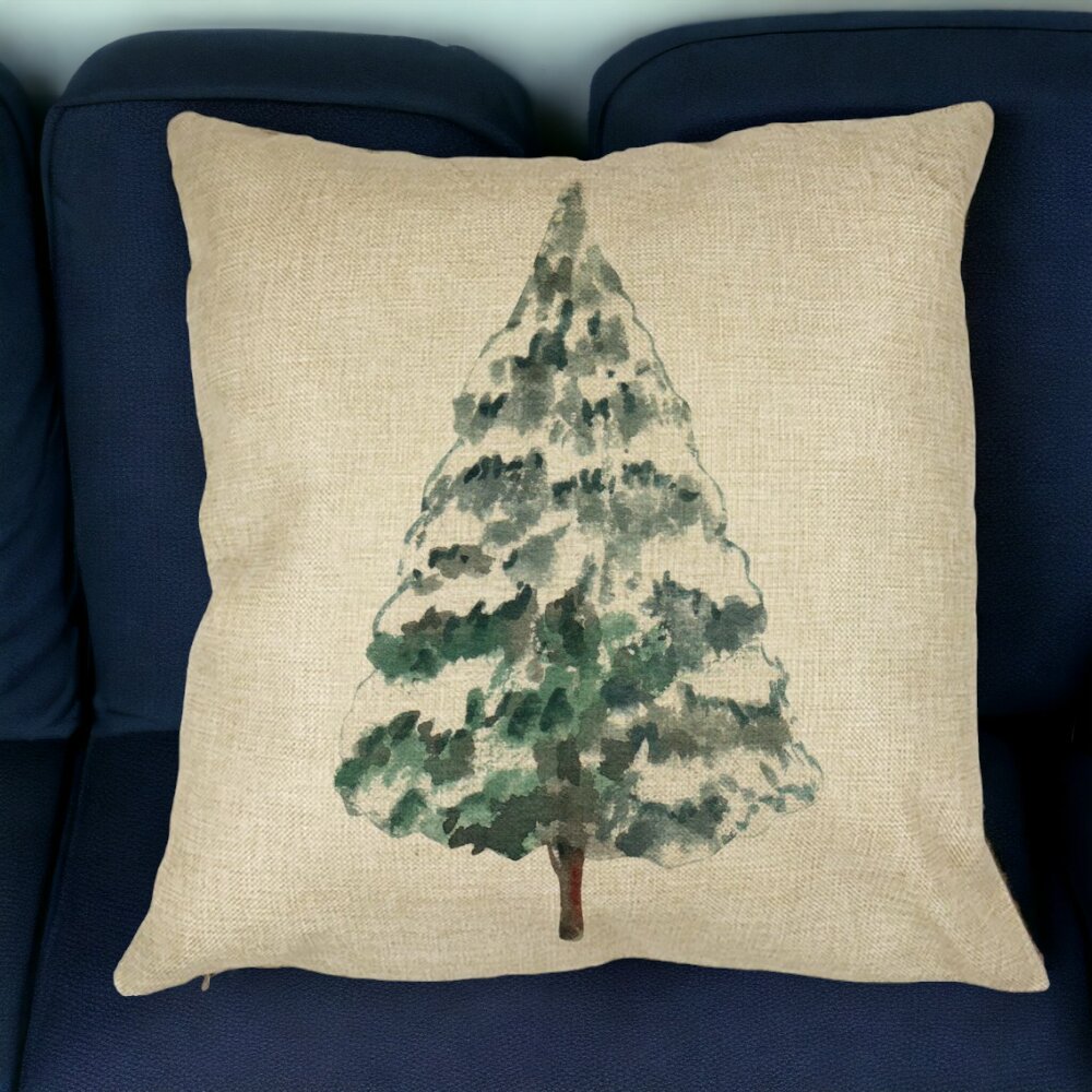 Perna Decorativa cu tematica de Craciun, Brad 2, 40x40 cm, Husa Detasabila, Burduf 16 Perna Decorativa cu tematica de Craciun Brad 2 40x40 cm Husa Detasabila Burduf bsc0406 5