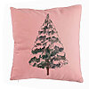 Perna Decorativa cu tematica de Craciun, Brad 2, 40x40 cm, Roz, Husa Detasabila, Burduf 7 Perna Decorativa cu tematica de Craciun