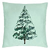 Perna Decorativa cu tematica de Craciun, Brad 2, 40x40 cm, Verde Menta, Husa Detasabila, Burduf 22 Perna Decorativa cu tematica de Craciun