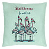 Perna Decorativa cu tematica de Craciun, Flamingo si Text 2, 40x40 cm, Verde Menta, Husa Detasabila, Burduf 7 Perna Decorativa cu tematica de Craciun