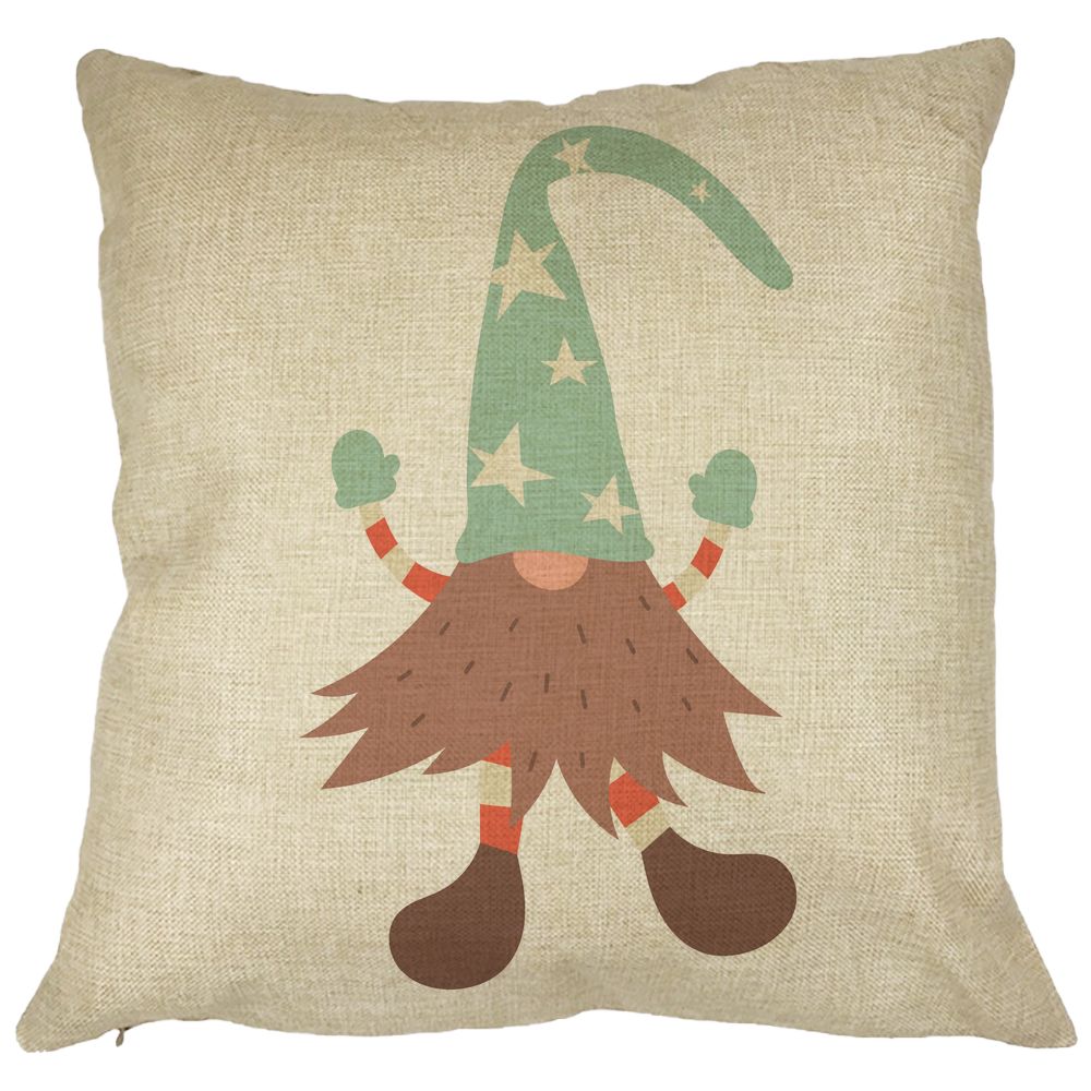 Perna Decorativa cu tematica de Craciun, Gnom 3 40x40 cm, Husa Detasabila, Burduf 11 Perna Decorativa cu tematica de Craciun