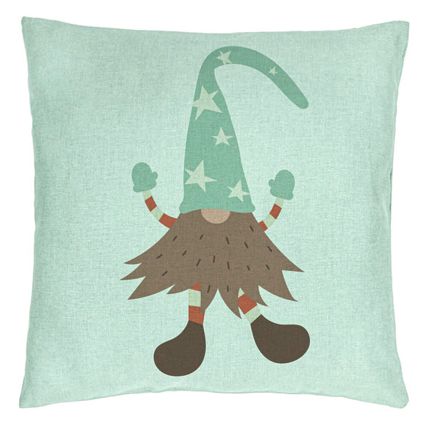 Perna Decorativa cu tematica de Craciun, Gnom 3 40x40 cm, Verde Menta, Husa Detasabila, Burduf 5 Perna Decorativa cu tematica de Craciun