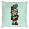 Perna Decorativa cu tematica de Craciun, Gnom 5, 40x40 cm, Verde Menta, Husa Detasabila, Burduf 7 Perna Decorativa cu tematica de Craciun