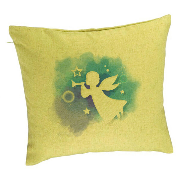 Perna Decorativa cu tematica de Craciun, Inger, 40x40 cm, Verde, Husa Detasabila, Burduf 5 Perna Decorativa cu tematica de Craciun
