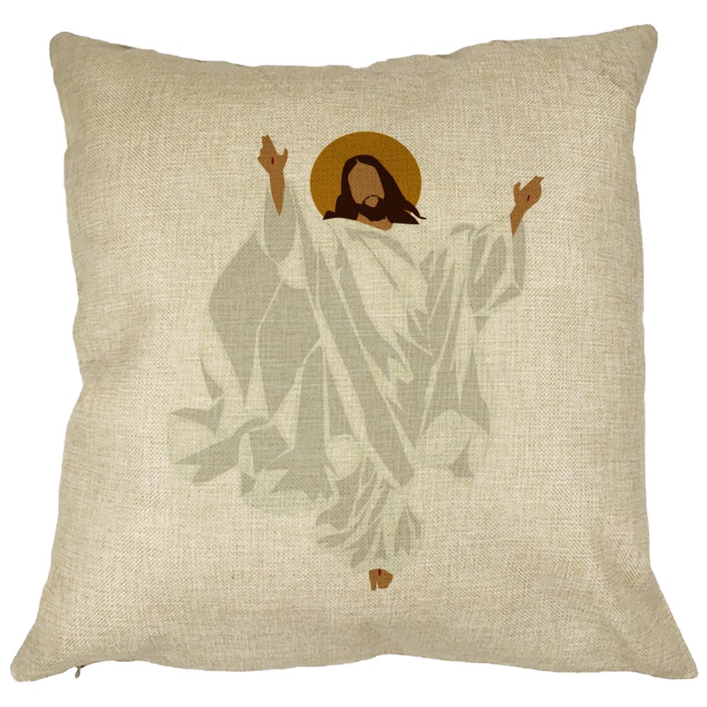 Perna Decorativa cu tematica de Craciun, Isus Hristos, 40x40 cm, Husa Detasabila, Burduf 11 Perna Decorativa cu tematica de Craciun