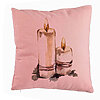 Perna Decorativa cu tematica de Craciun, Lumanari 1, 40x40 cm, Roz, Husa Detasabila, Burduf 7 Perna Decorativa cu tematica de Craciun
