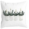Perna Decorativa cu tematica de Craciun, Lumanari 2, 40x40 cm, Alba, Mata, Husa Detasabila, Burduf 16 Perna Decorativa cu tematica de Craciun