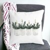 Perna Decorativa cu tematica de Craciun, Lumanari 2, 40x40 cm, Alba, Mata, Husa Detasabila, Burduf 20 Mata