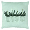 Perna Decorativa cu tematica de Craciun, Lumanari 2, 40x40 cm, Verde Menta, Husa Detasabila, Burduf 22 Perna Decorativa cu tematica de Craciun